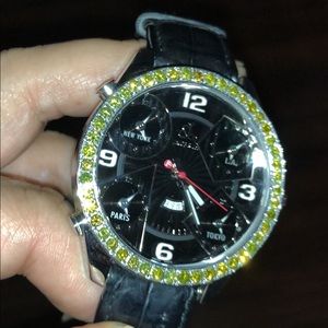 Men’s Jacob & Co Yellow Diamond Watch 5 Time Zones